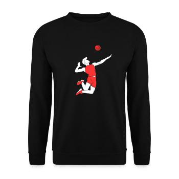 Volleyball players - Unisex Sweatshirt - black - Front - Alina (178cm) & Michal (187cm)