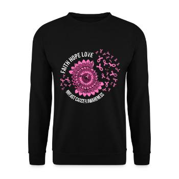Breast Cancer Cancer Diagnosis Gift - Unisex Sweatshirt - black - Front - Alina (178cm) & Michal (187cm)