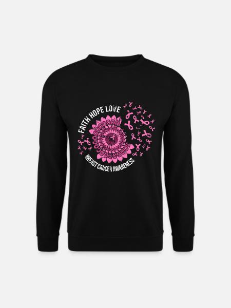 Brustkrebs Krebsdiagnose Geschenk - Unisex Pullover - Schwarz