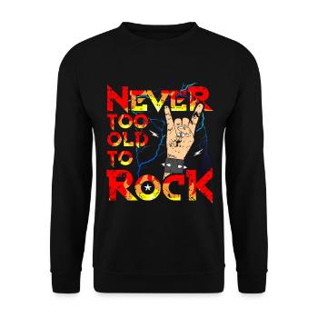 Rock Papy Granny Rockn Roll Metalhead - Sweat-shirt Unisexe - noir - Devant - Alina (178cm) & Michal (187cm)