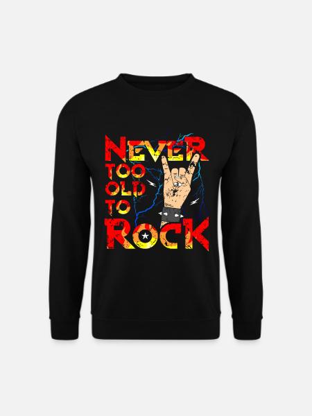 Rock Papy Granny Rockn Roll Metalhead - Sweat-shirt Unisexe - noir