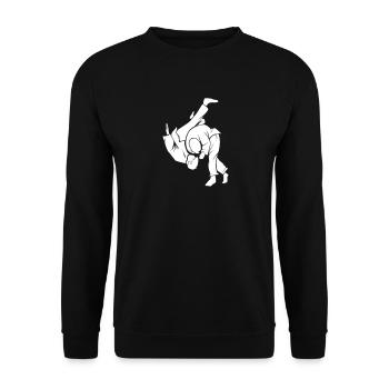 judo - Unisex Sweatshirt - black - Front - Alina (178cm) & Michal (187cm)
