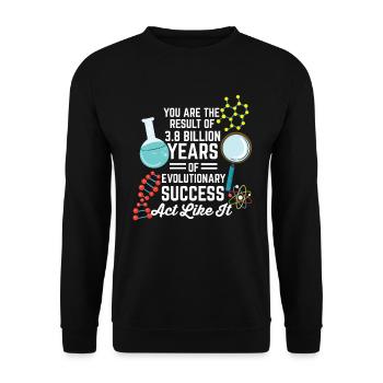 Result of Evolution Biology - Unisex Pullover - Schwarz - Vorne - Alina (178cm) & Michal (187cm)