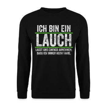 Lauch Sportler - Unisex Pullover - Schwarz - Vorne - Alina (178cm) & Michal (187cm)