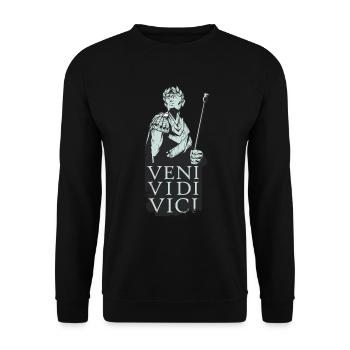 Veni Vidi Vici - Unisex Pullover - Schwarz - Vorne - Alina (178cm) & Michal (187cm)