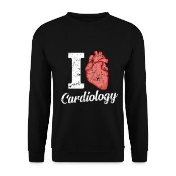 cardiologie - Sweat-shirt Unisexe - noir - Devant - Alina (178cm) & Michal (187cm)