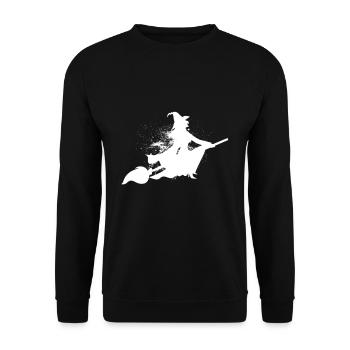 Cadeau de vieilles femmes sorcière Halloween carnaval - Sweat-shirt Unisexe - noir - Devant - Alina (178cm) & Michal (187cm)
