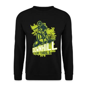 Downhill Geschenk - Unisex Pullover - Schwarz - Vorne - Alina (178cm) & Michal (187cm)