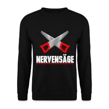Nervensäge - Unisex Pullover - Schwarz - Vorne - Alina (178cm) & Michal (187cm)