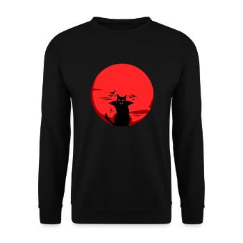 Black cat vampire - Unisex Sweatshirt - black - Front - Alina (178cm) & Michal (187cm)