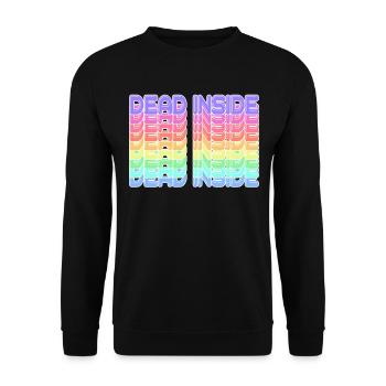 Dead Inside Rainbow - Unisex Sweatshirt - black - Front - Alina (178cm) & Michal (187cm)