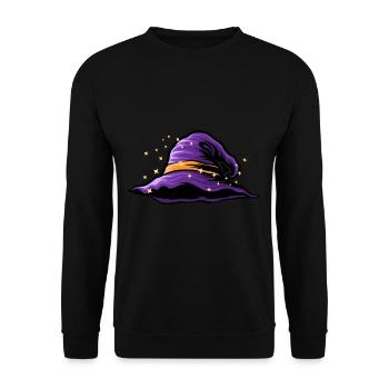Witch hat magic hat witch wizard gift idea - Unisex Sweatshirt - black - Front - Alina (178cm) & Michal (187cm)