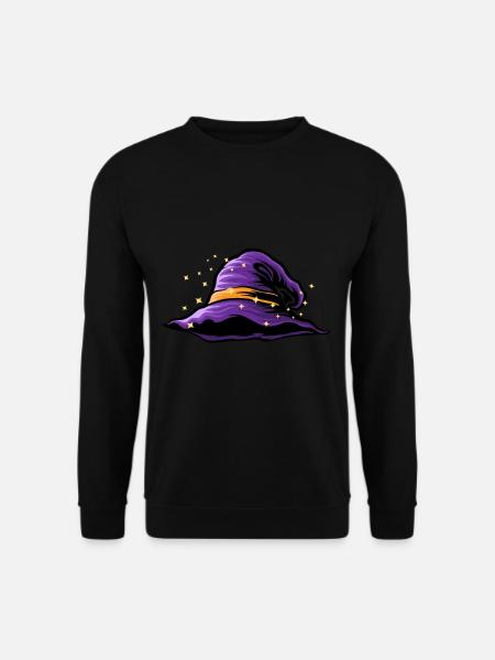 Hexenhut Zauberhut Hexe Zauberer Geschenkidee - Unisex Pullover - Schwarz