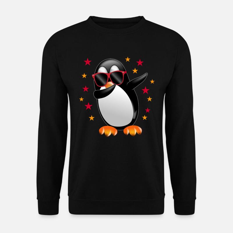 Dabbing Penguin Dab Dance Sunglasses Stars Lust - Unisex Sweatshirt - black