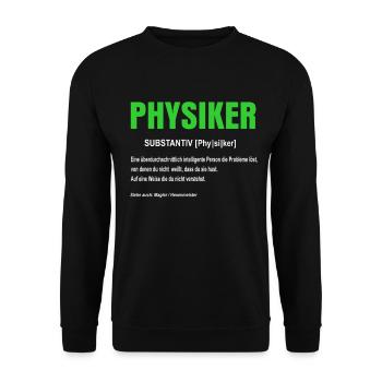 Physicist - Unisex Sweatshirt - black - Front - Alina (178cm) & Michal (187cm)