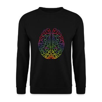 Colorful brain brain - Unisex Sweatshirt - black - Front - Alina (178cm) & Michal (187cm)