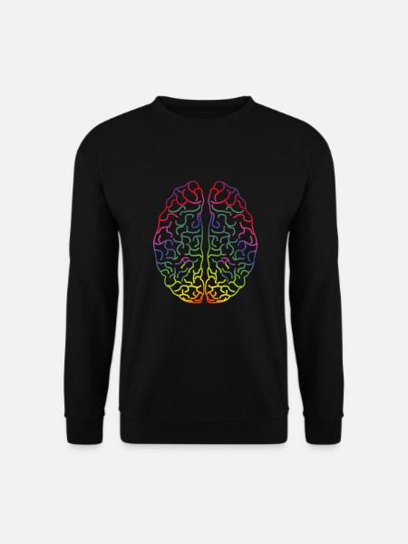 Colorful brain brain - Unisex Sweatshirt - black