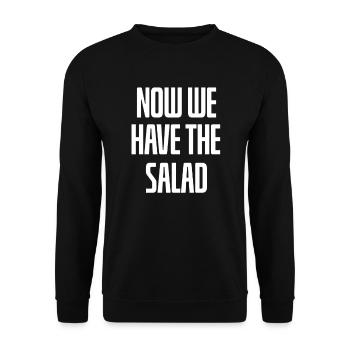 Now we have the salad - Unisex Sweatshirt - black - Front - Alina (178cm) & Michal (187cm)
