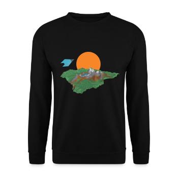 PolyFighter Gaming Gamer Zocken Retro T Shirt - Unisex Pullover - Schwarz - Vorne - Alina (178cm) & Michal (187cm)