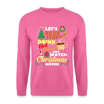 Chocolat chaud au cacao de Noël Chocolat chaud - Sweat-shirt Unisexe - rose - Devant