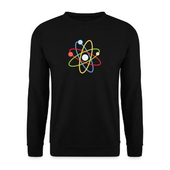 Atom - Unisex Pullover - Schwarz - Vorne - Alina (178cm) & Michal (187cm)