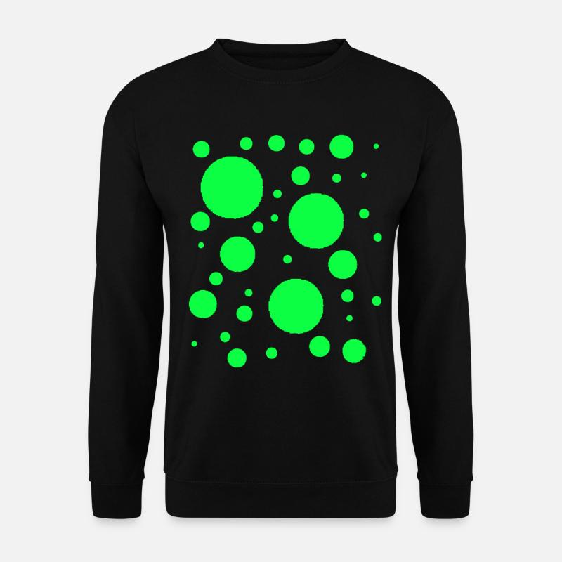 Neon Green Dots - Unisex Sweatshirt - black