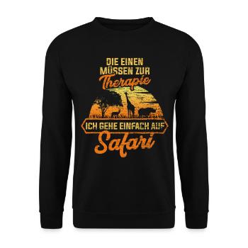 Safari Serengeti - Unisex Sweatshirt - black - Front - Alina (178cm) & Michal (187cm)