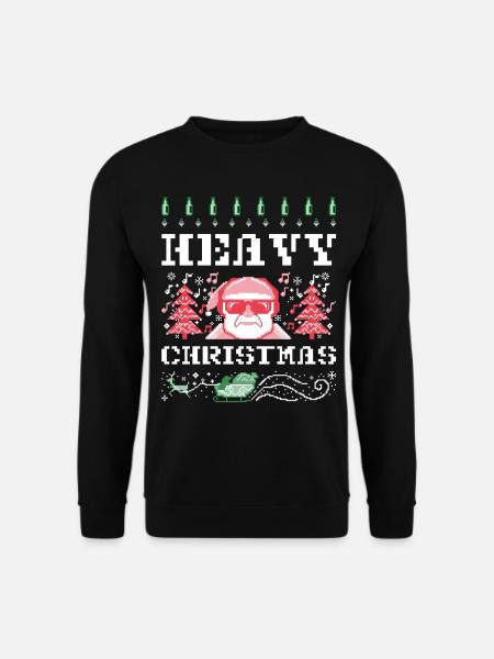 Ugly Christmas Design Heavy Metal - Unisex Pullover - Schwarz