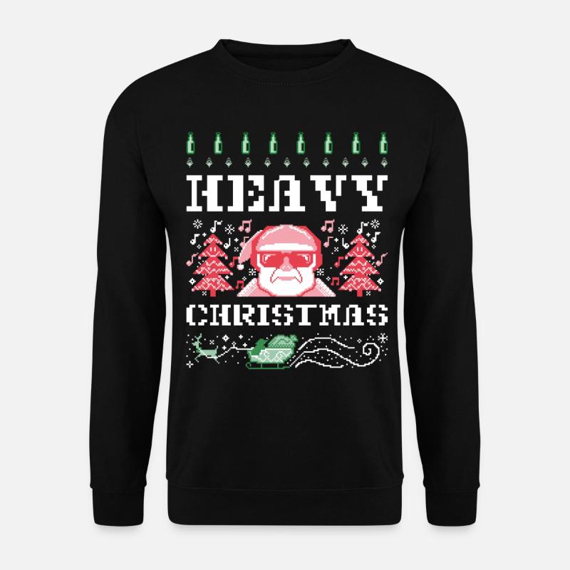 Ugly Christmas Design Heavy Metal - Unisex Pullover - Schwarz
