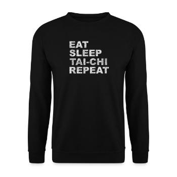 Tai Chi Qi Gong Qigong Tai Chi Zhineng Thai Chi - Unisex Pullover - Schwarz - Vorne - Alina (178cm) & Michal (187cm)