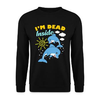 I'm Dead Inside - Unisex Sweatshirt - black - Front - Alina (178cm) & Michal (187cm)