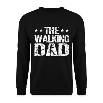 The Walking Dad - Unisex Pullover - Schwarz - Vorne - Alina (178cm) & Michal (187cm)