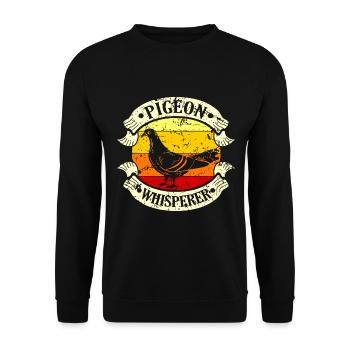 pigeon - Sweat-shirt Unisexe - noir - Devant - Alina (178cm) & Michal (187cm)