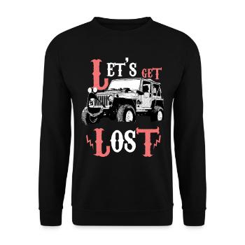 lets get lost - Sweat-shirt Unisexe - noir - Devant - Alina (178cm) & Michal (187cm)