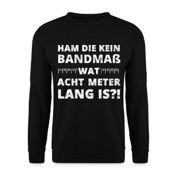 Kranplätze müssen verdichtet sein - Unisex Pullover - Schwarz - Vorne - Alina (178cm) & Michal (187cm)