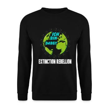 Ich Bin Dabei! Extinction Rebellion - Unisex Pullover - Schwarz - Vorne - Alina (178cm) & Michal (187cm)