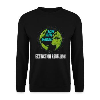 Ich Bin Dabei! Extinction Rebellion Natur - Unisex Pullover - Schwarz - Vorne - Alina (178cm) & Michal (187cm)