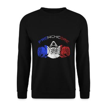 Frenchcore Speedcore Rave Gift - Unisex Sweatshirt - black - Front - Alina (178cm) & Michal (187cm)