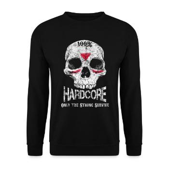 Techno Hakken Terrorcore Uptempo Gift - Unisex Sweatshirt - black - Front - Alina (178cm) & Michal (187cm)