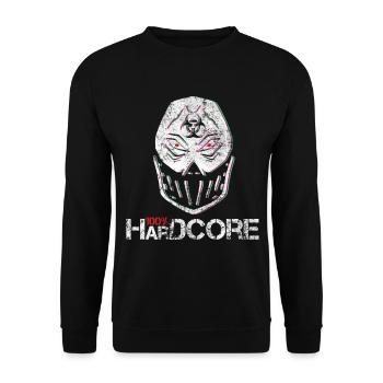 Techno Uptempo Gabber Rave Geschenk - Unisex Pullover - Schwarz - Vorne - Alina (178cm) & Michal (187cm)