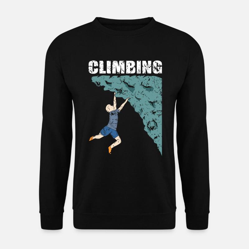 Klettern Climbing Kletterer Climber - Unisex Pullover - Schwarz