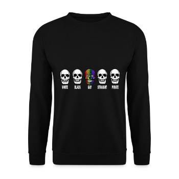 Gay Pride Gift - Unisex Sweatshirt - black - Front - Alina (178cm) & Michal (187cm)