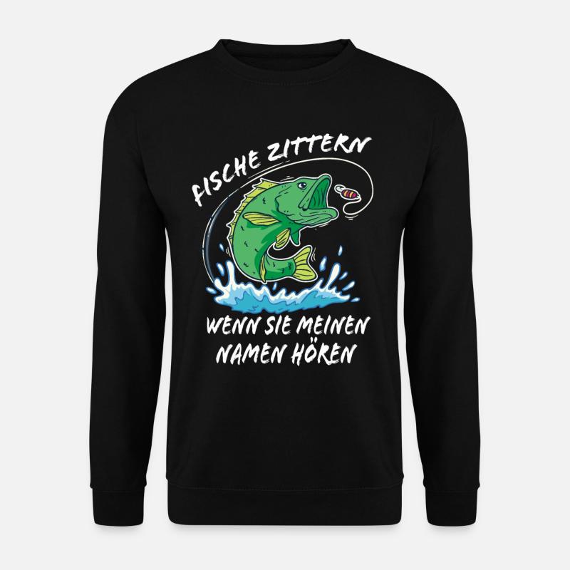 Lustiges Fischer Geschenk für Angler - Unisex Pullover - Schwarz