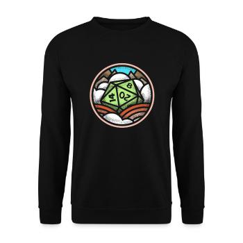 A D20 fantasy - Unisex Sweatshirt - black - Front - Alina (178cm) & Michal (187cm)