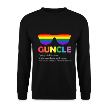 Gay Pride Gift - Unisex Sweatshirt - black - Front - Alina (178cm) & Michal (187cm)