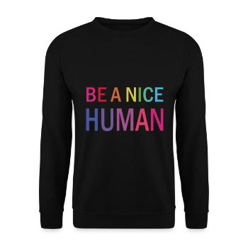 Gay Pride Gift - Unisex Sweatshirt - black - Front - Alina (178cm) & Michal (187cm)