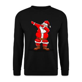 Tamponner le cadeau du père noël t-shirt drôle - Sweat-shirt Unisexe - noir - Devant - Alina (178cm) & Michal (187cm)