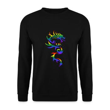 Gay Pride Gift - Unisex Sweatshirt - black - Front - Alina (178cm) & Michal (187cm)