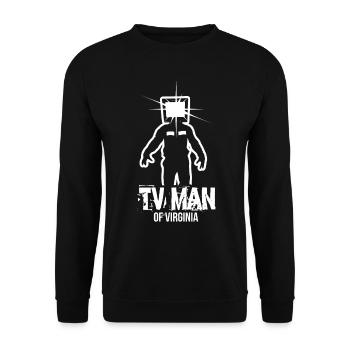 TV Man of Virginia - Unisex Sweatshirt - black - Front - Alina (178cm) & Michal (187cm)