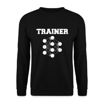 Neural Network Trainer - Unisex Sweatshirt - black - Front - Alina (178cm) & Michal (187cm)